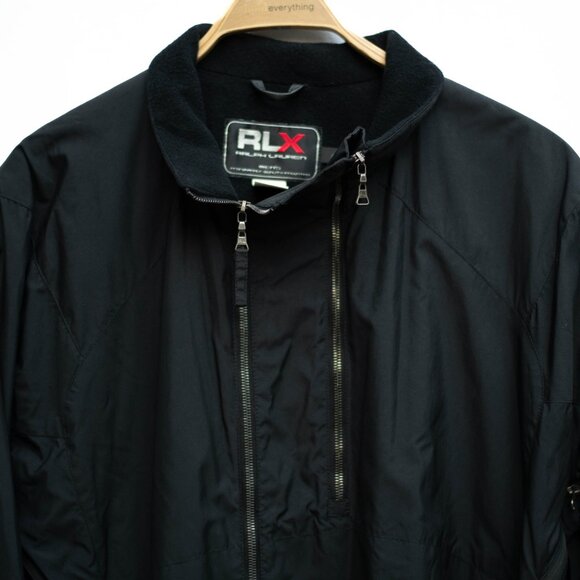 RLX Ralph Lauren Mens XL Tech Performance Jacket Black Nylon Wool Cashmere Italy - Picture 2 of 12